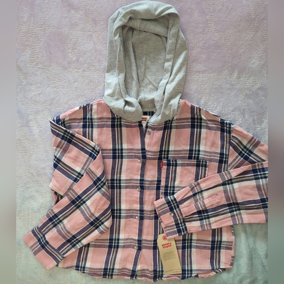 Set Of 2 NWT Levi's Children Size L Button Shirts Long Sleeves - Picture 2 of 16